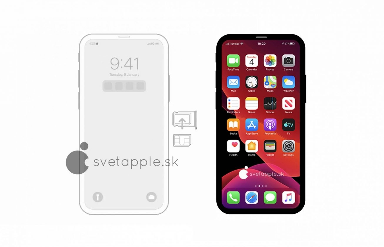 Рендер iPhone 12 Pro, основанный на иконке из кода iOS 14 - Rozetked.me