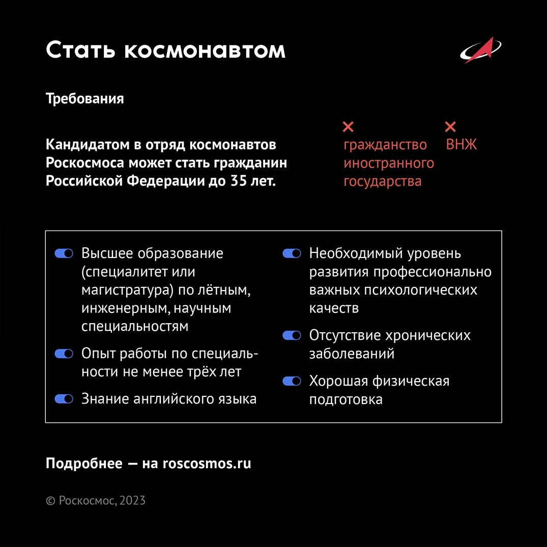 Роскосмос» открыл новый набор в отряд космонавтов - Rozetked.me