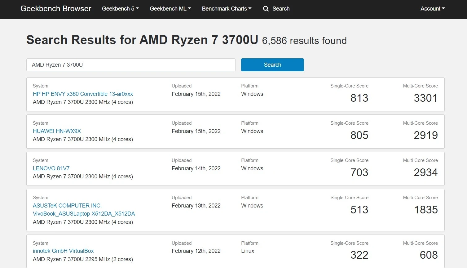 Ryzen 7 3700u fashion geekbench