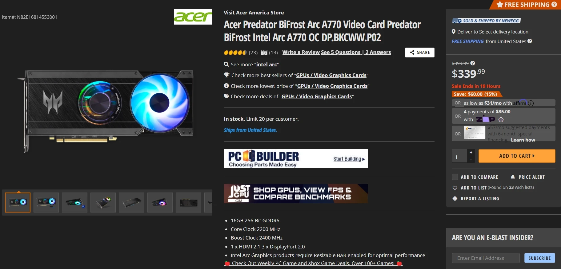 Arc a770 oc bifrost