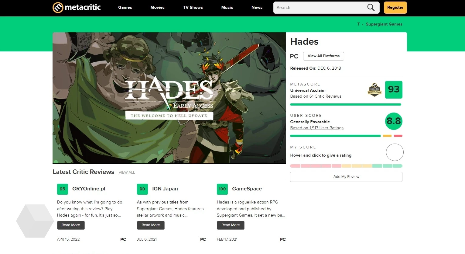 Hades выпустят на iOS — это одна из лучших игр последних лет - Rozetked.me