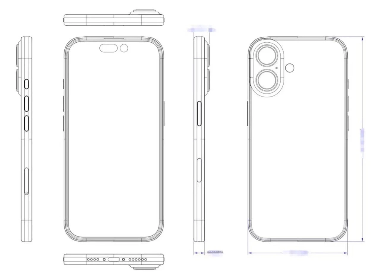 Чертежи показывают дизайн iPhone 16 с новым блоком камер - Rozetked.me