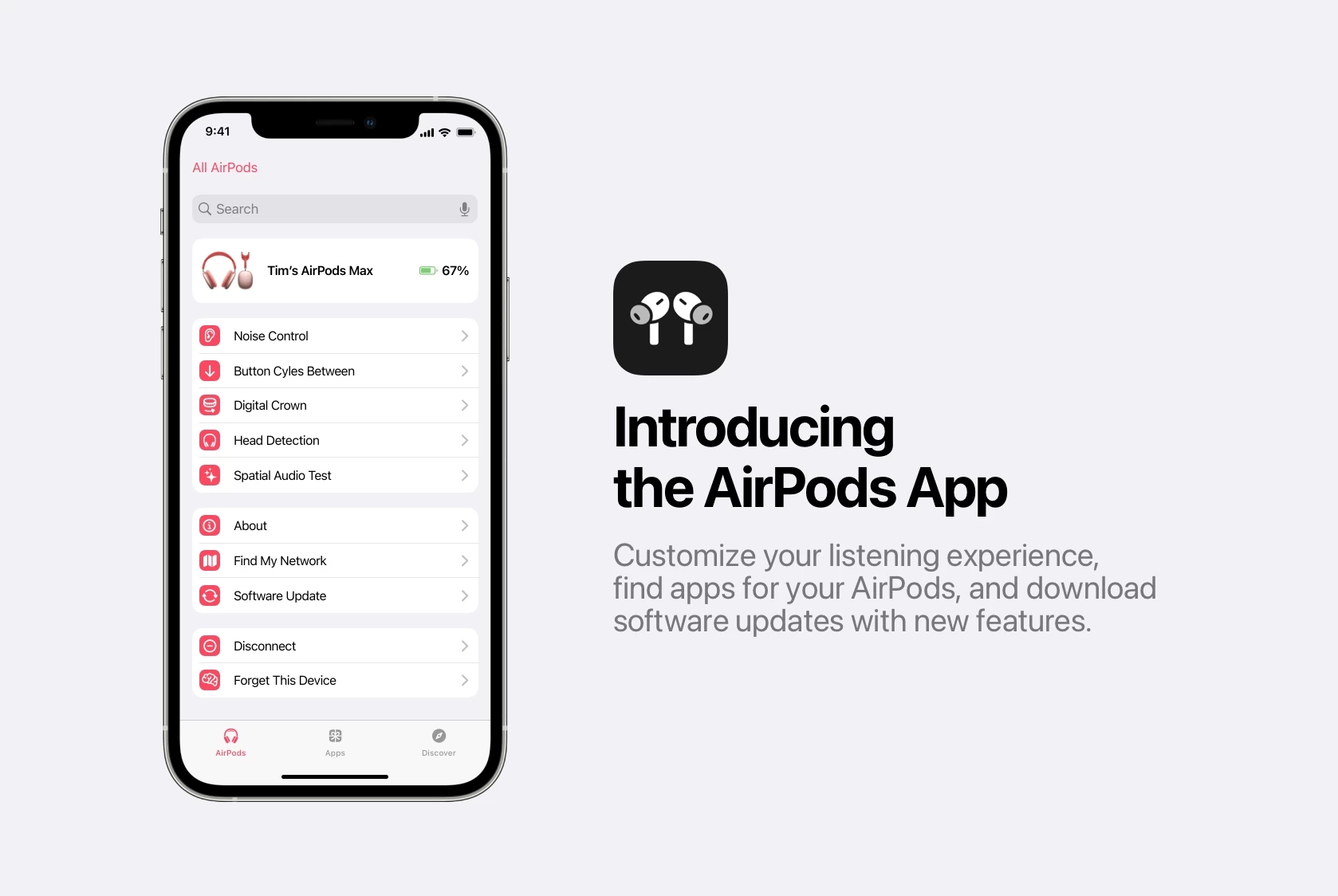 Концепт: отдельное iOS-приложение для AirPods - Rozetked.me