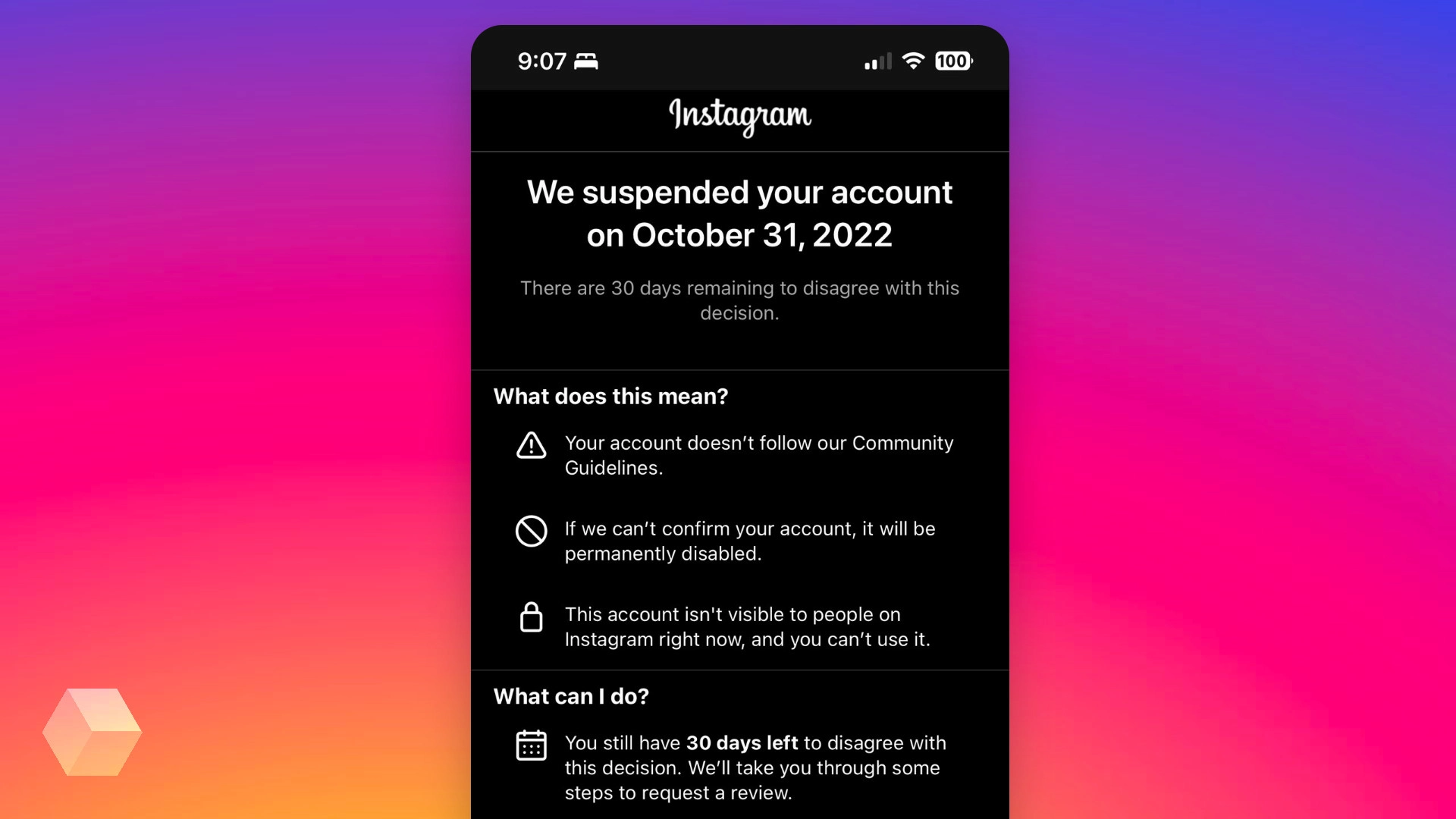 Instagram* массово заморозил аккаунты за якобы нарушение правил