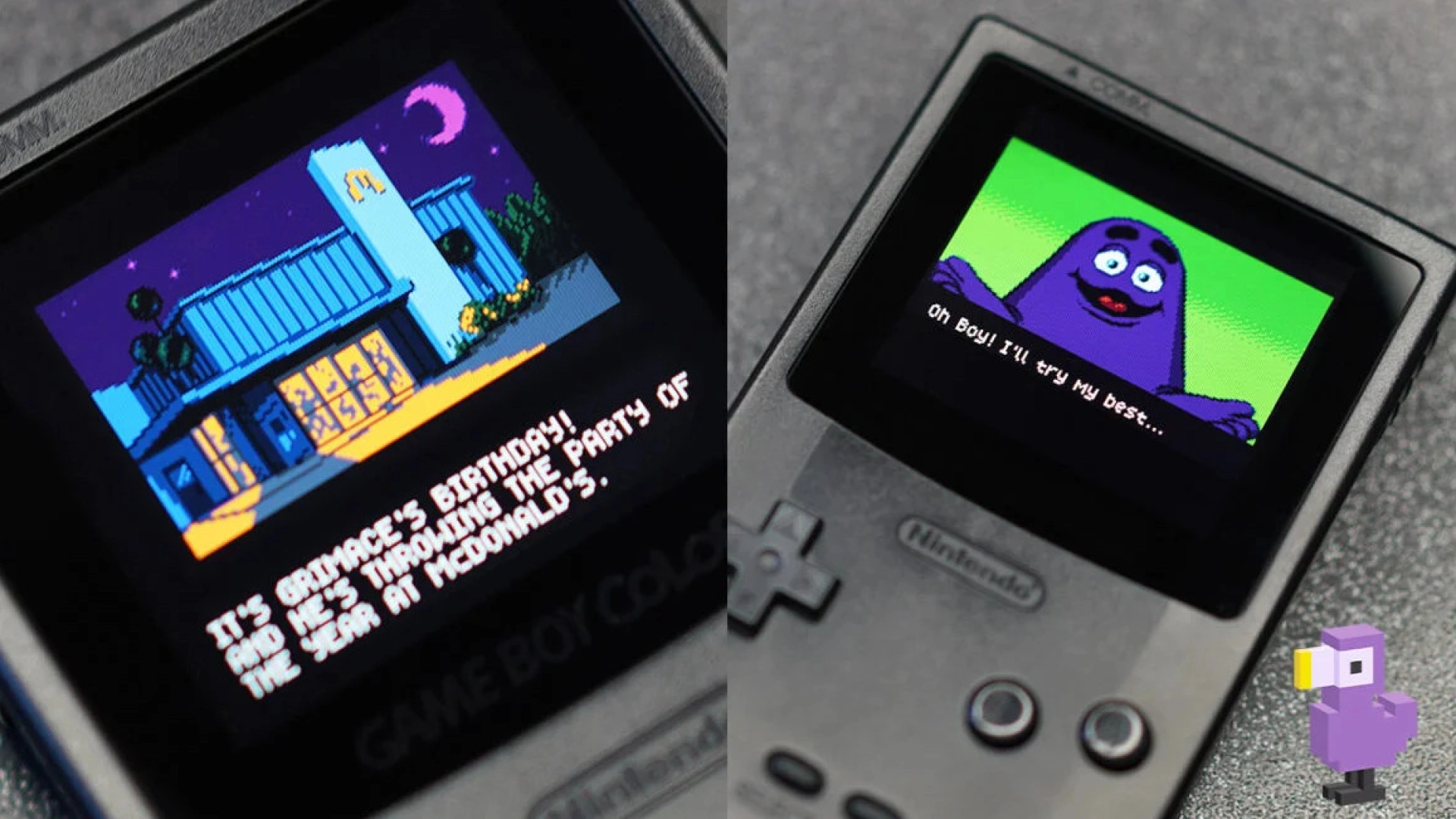McDonald's выпустил игру для Game Boy Color с маскотом Гримасом