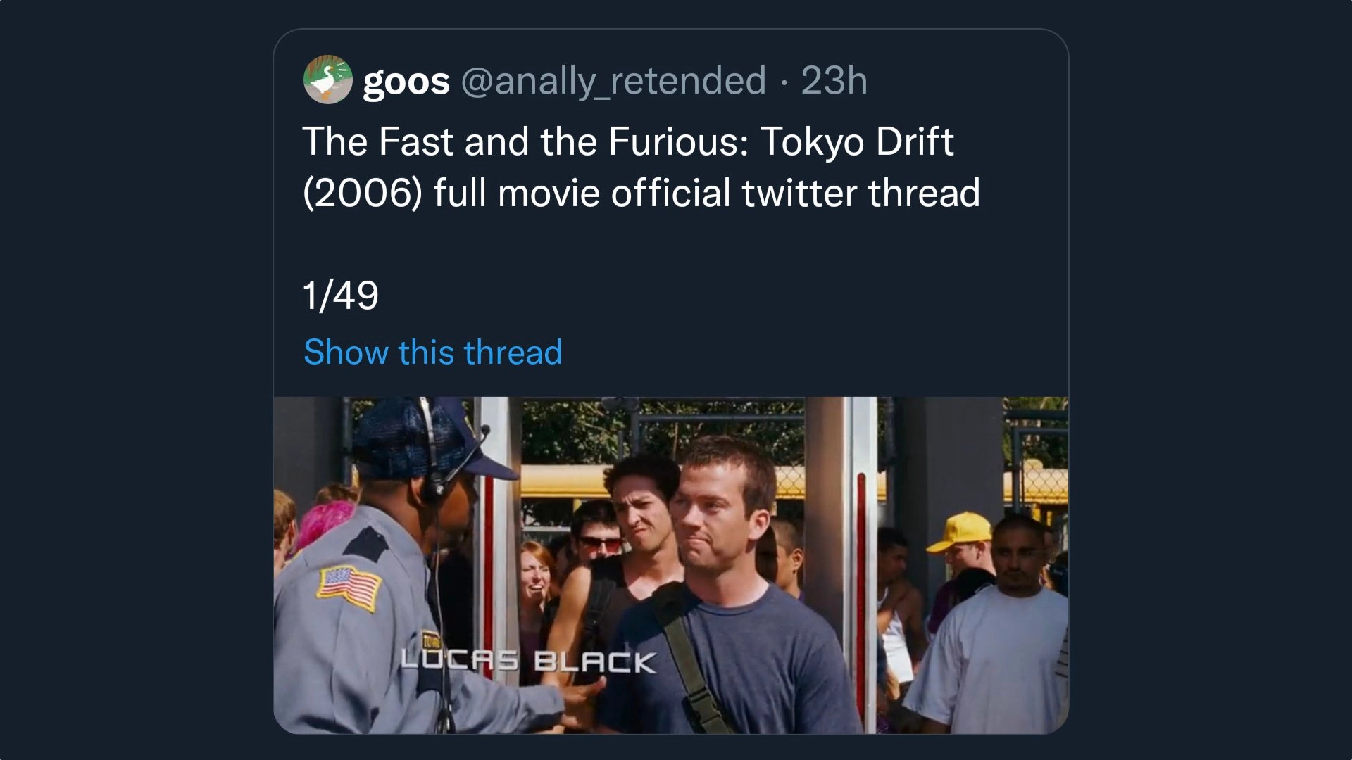 В Twitter целиком залили «Тройной форсаж: Токийский дрифт». Похоже, соцсеть ослабила систему контроля авторских прав