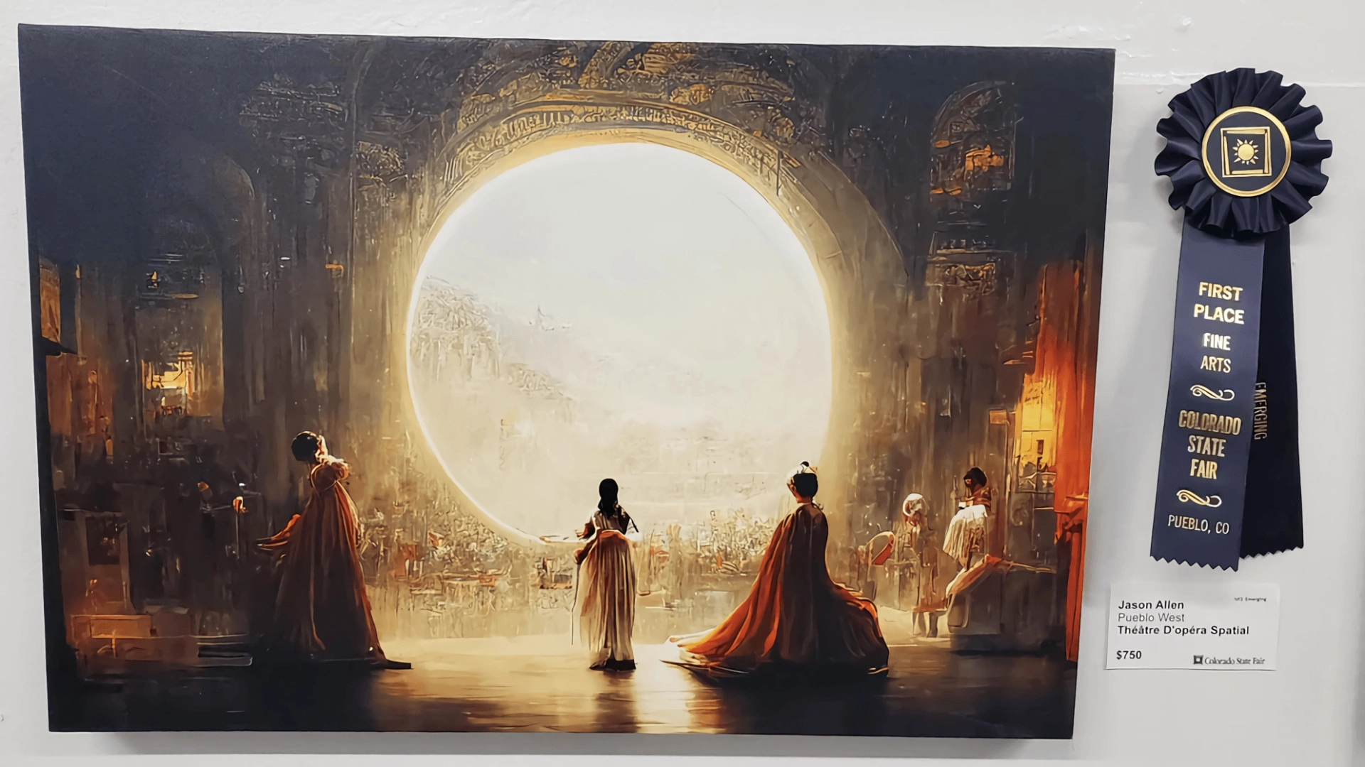 Картина, созданная нейросетью Midjourney, победила в конкурсе искусств