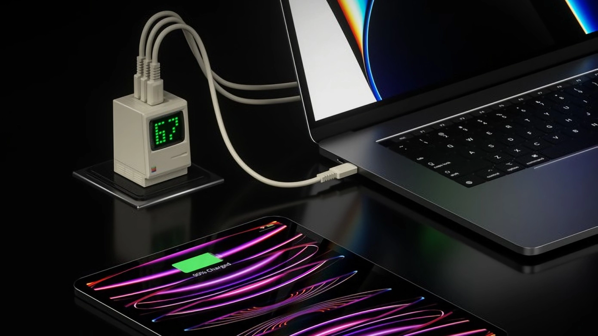 Представлена Shargeek Retro 67 — новая зарядка в виде Macintosh