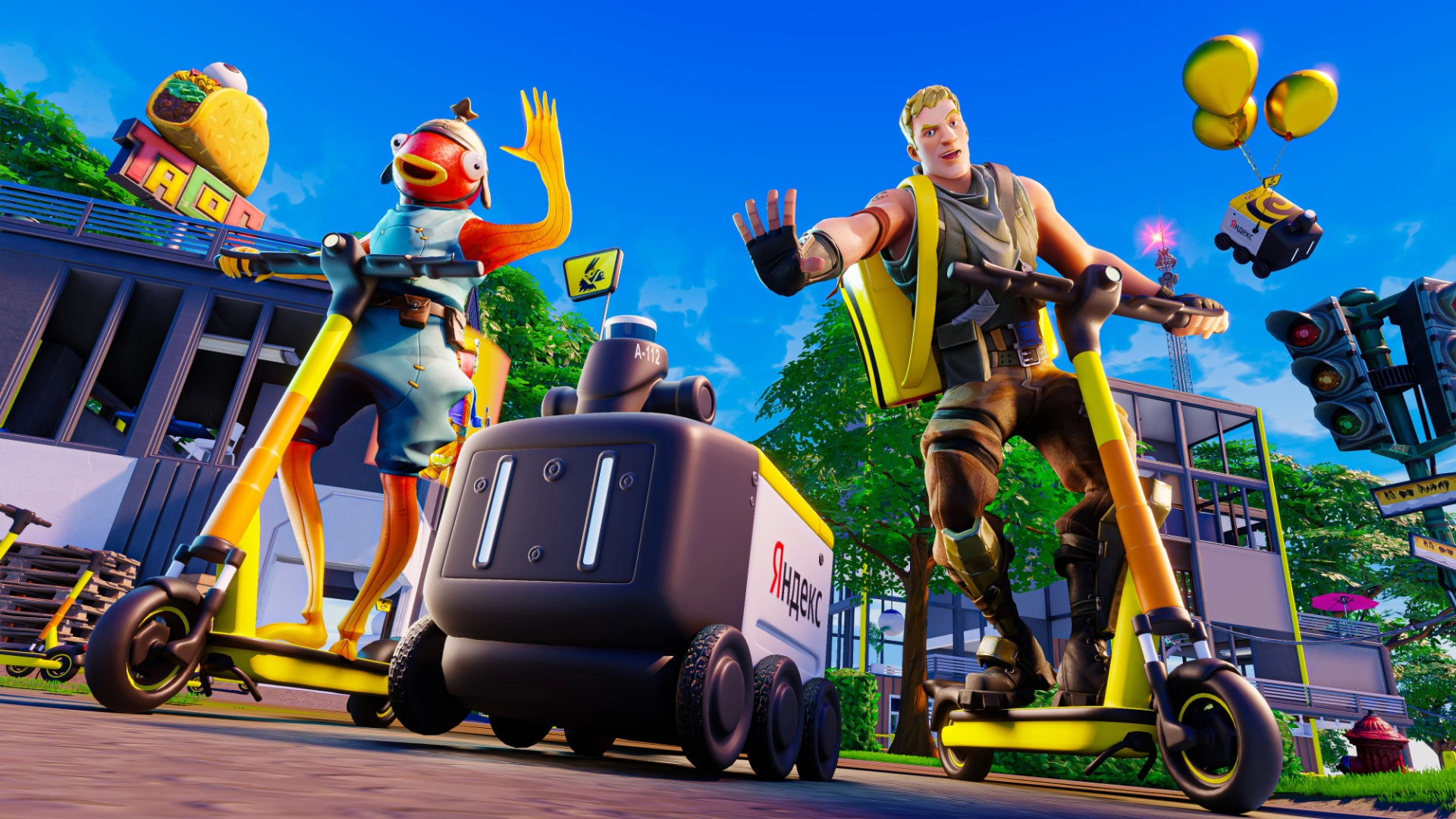 В Fortnite появился остров «Яндекс Еды»