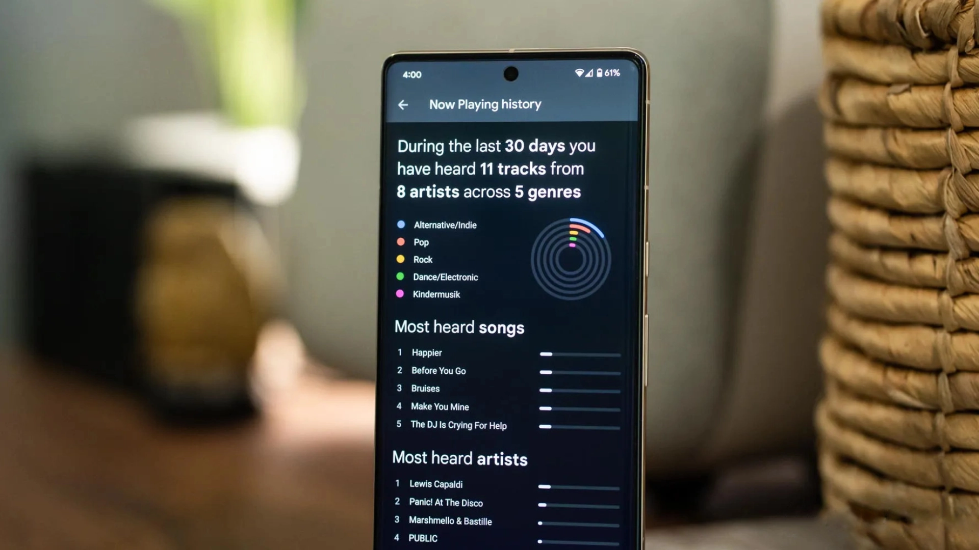 Функция фонового распознавания треков в Google Pixel научится показывать статистику