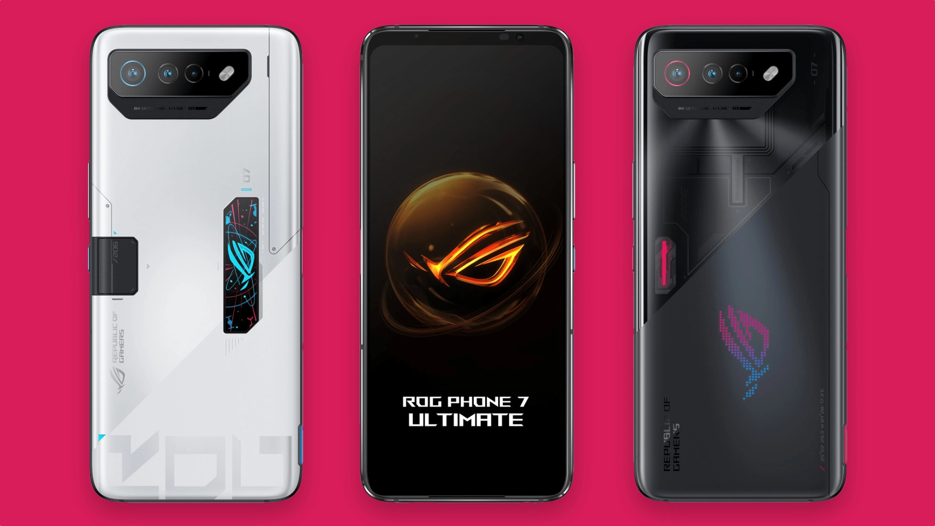Winfuture показала рендеры Asus ROG Phone 7 и Phone 7 Ultimate со всех сторон