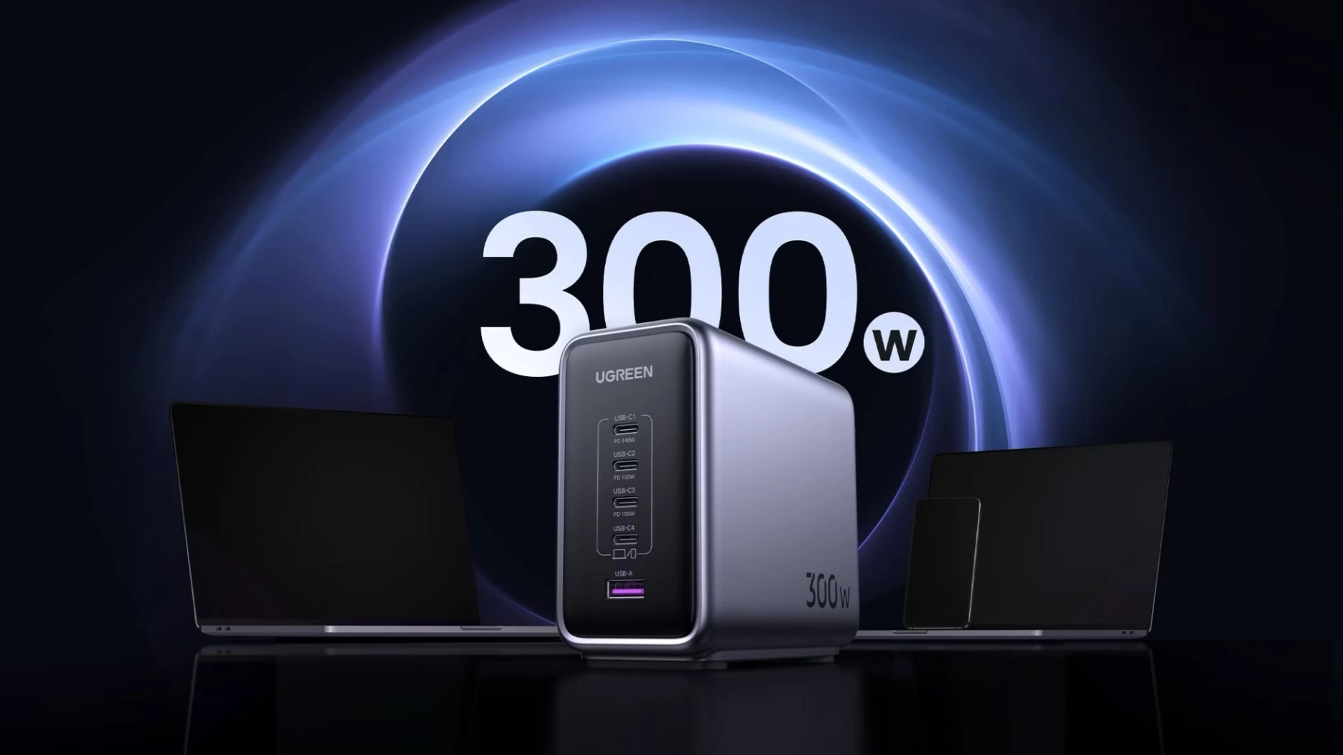 Ugreen представил зарядное устройство мощностью 300 Вт за 270 долларов