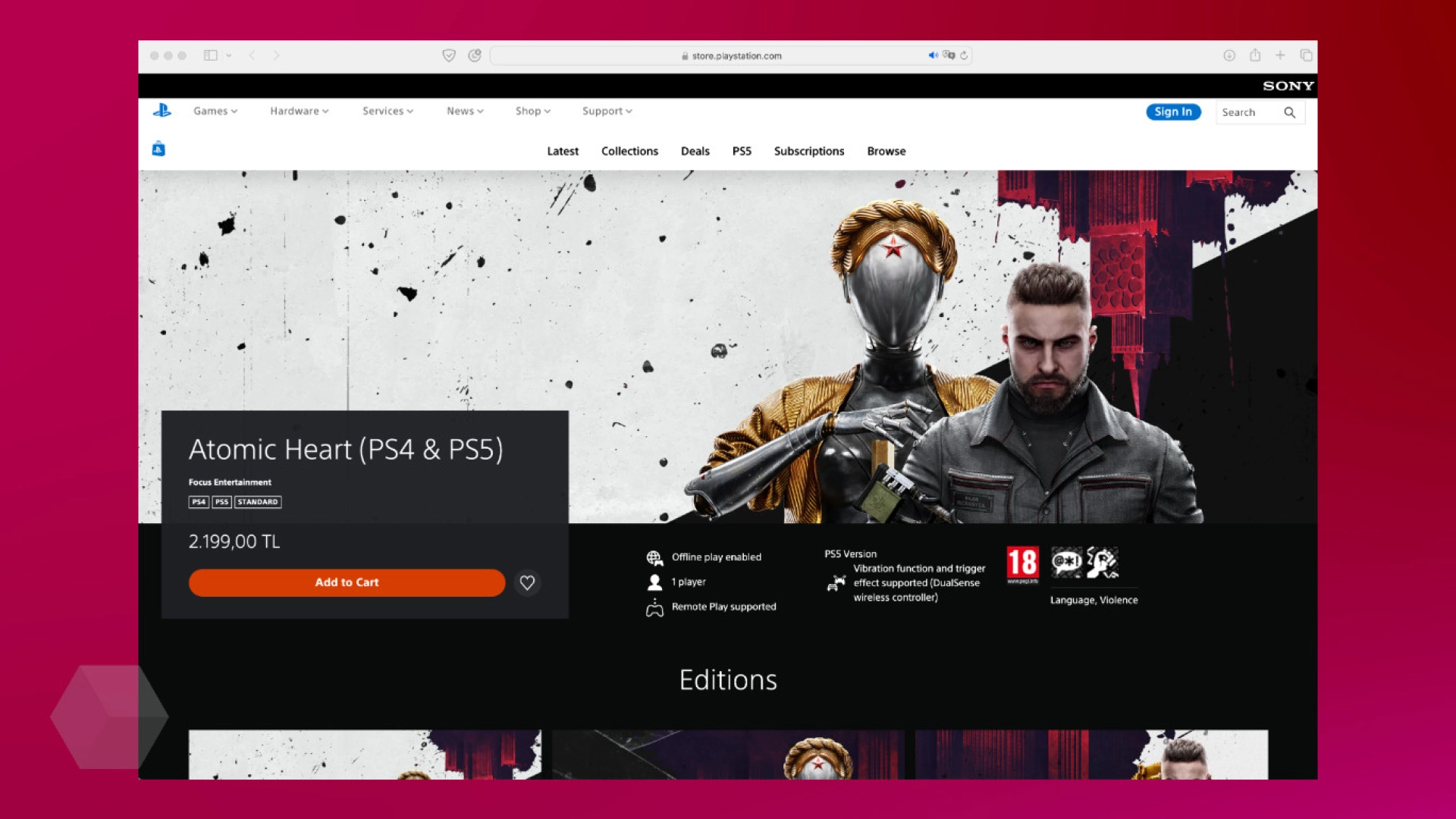 Atomic Heart подорожала в Турции до 2199 лир — 7500 рублей!