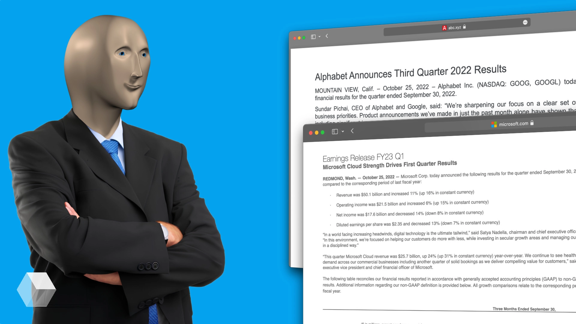 Google и Microsoft объявили финансовые результаты третьего квартала 2022 года