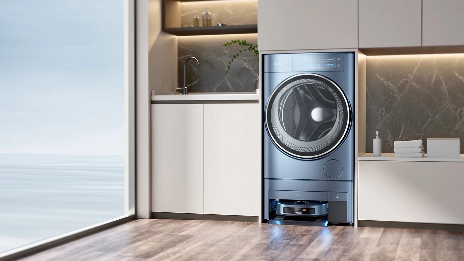 Midea объединила стиральную машину с роботом-пылесосом