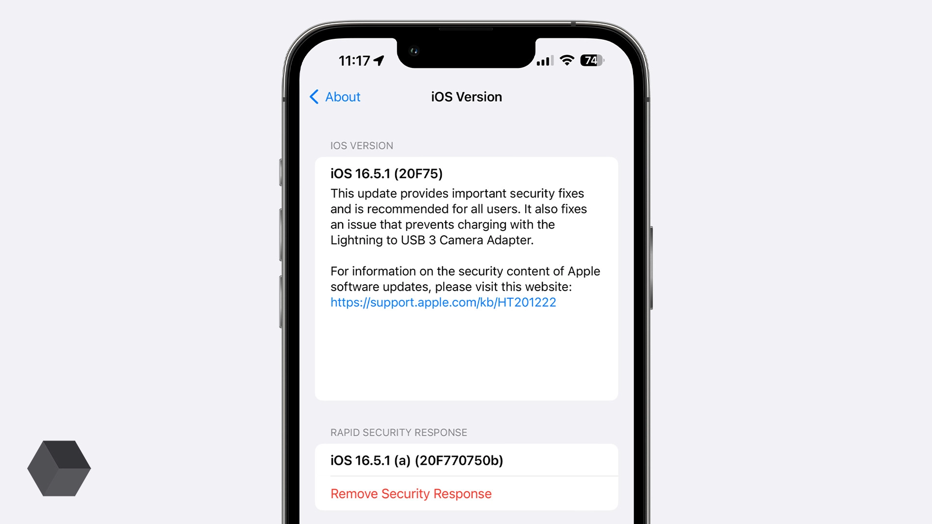 Apple отозвала «Быстрый ответ iOS на угрозы 16.5.1»