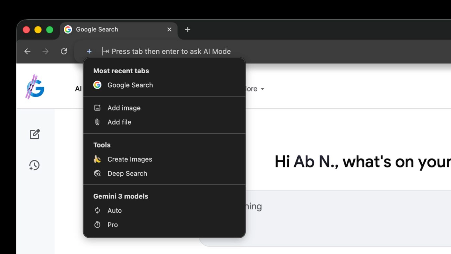 В адресной строке Chrome появились новые ИИ-функции Gemini