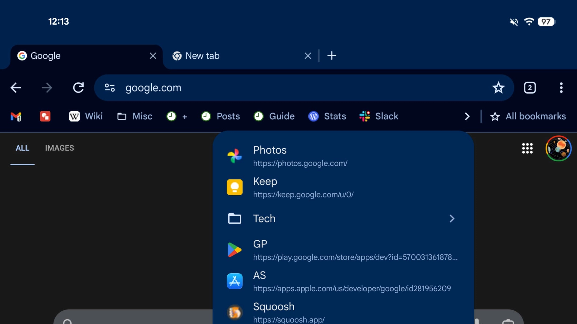 В Google Chrome для планшетов и «раскладушек» добавили панель закладок