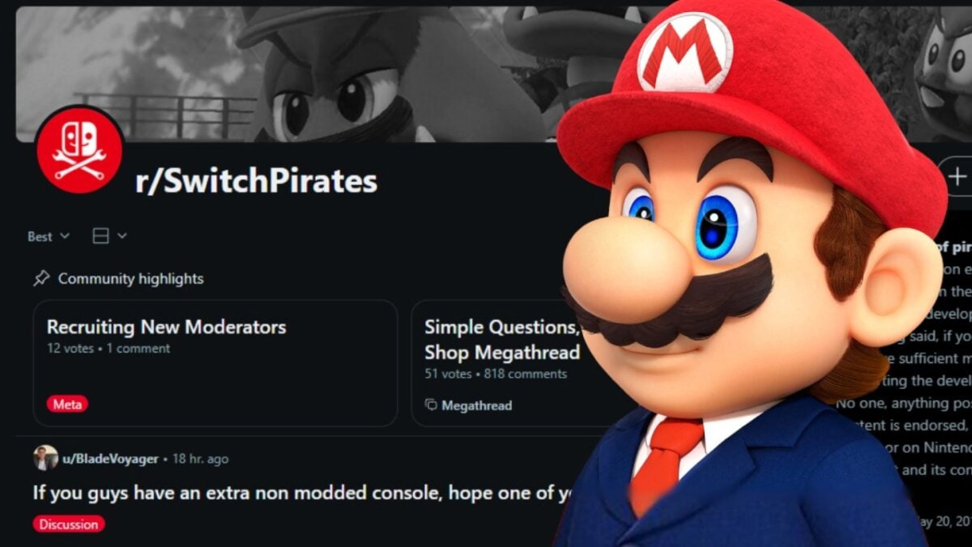 Nintendo подала в суд на модератора сабреддита из-за пиратства игр для Switch