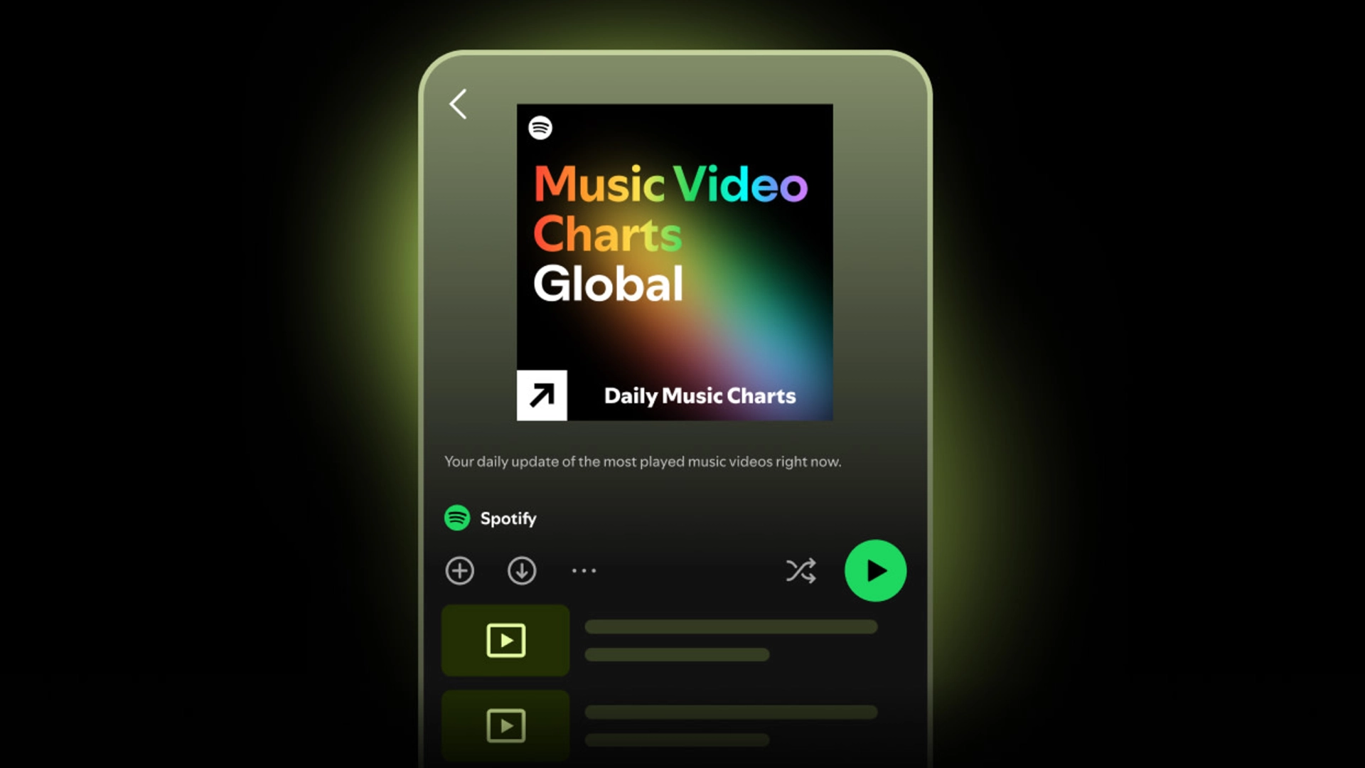 В Spotify появились хит-парады популярных видеоклипов