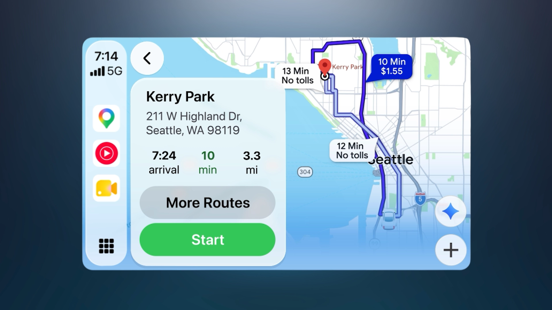 В Google Maps для CarPlay появилась поддержка Gemini