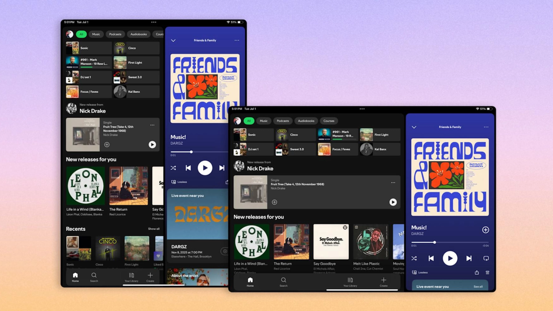 Spotify представила новый интерфейс для планшетов