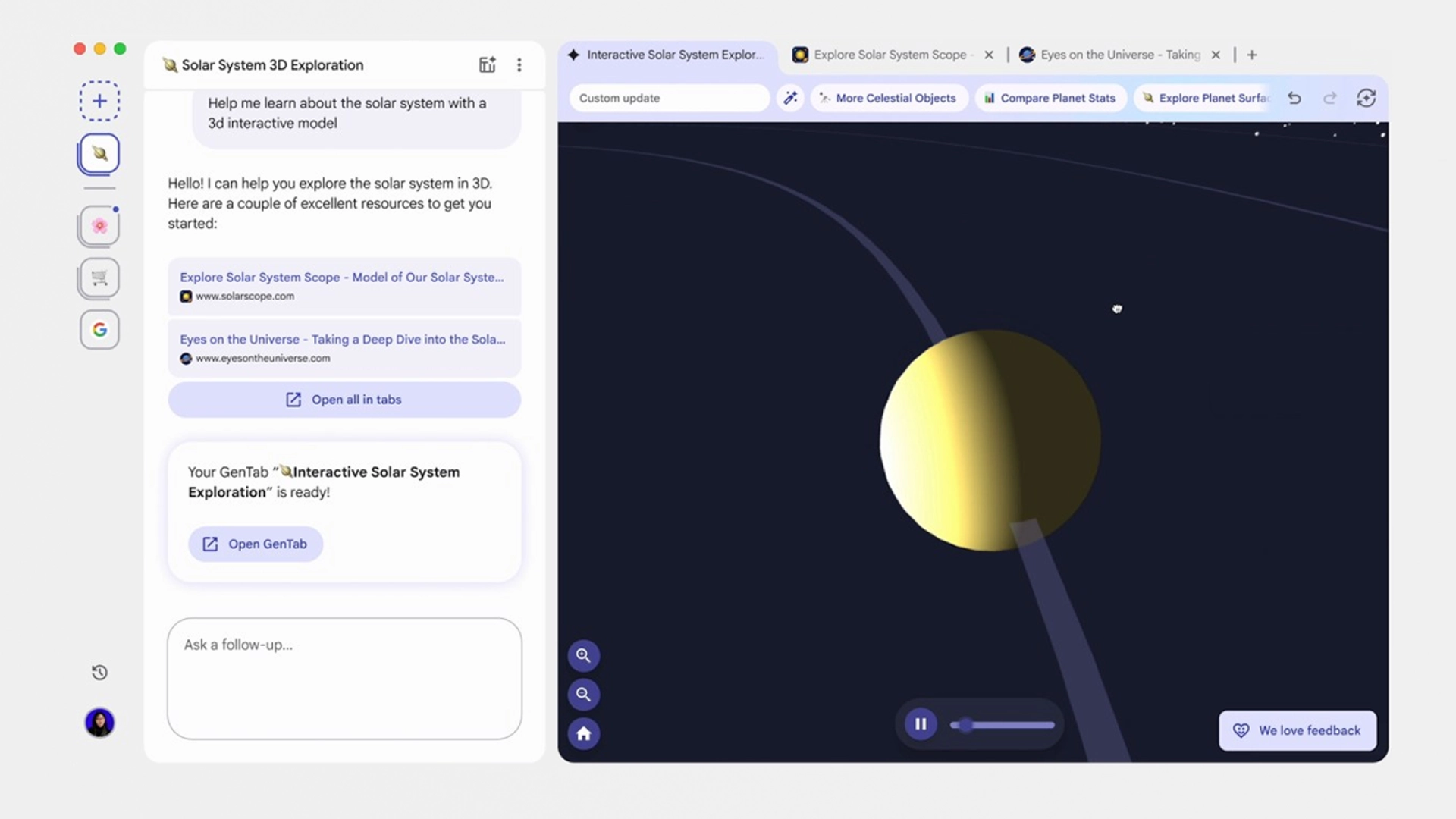 Google тестирует Disco с GenTabs — браузер, создающий приложения под задачи пользователя