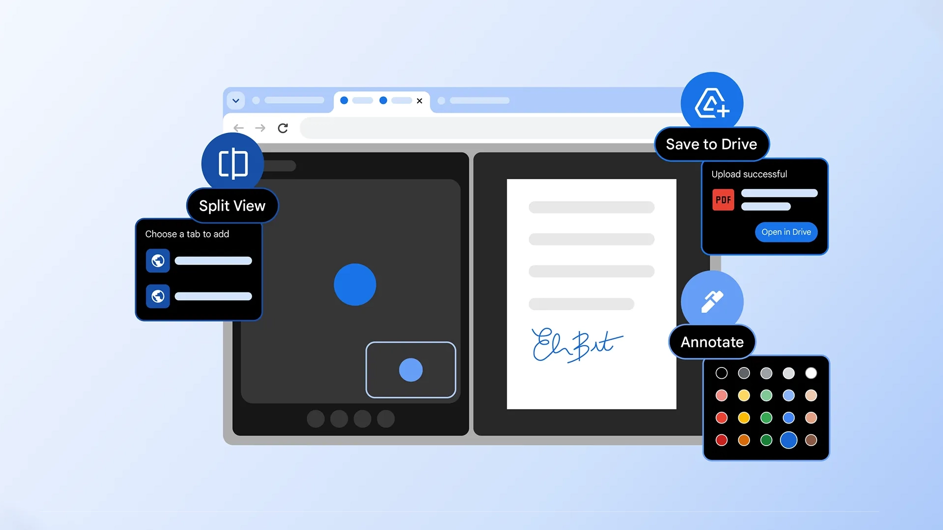 В Chrome теперь можно работать с двумя вкладками в одном окне и делать заметки в PDF