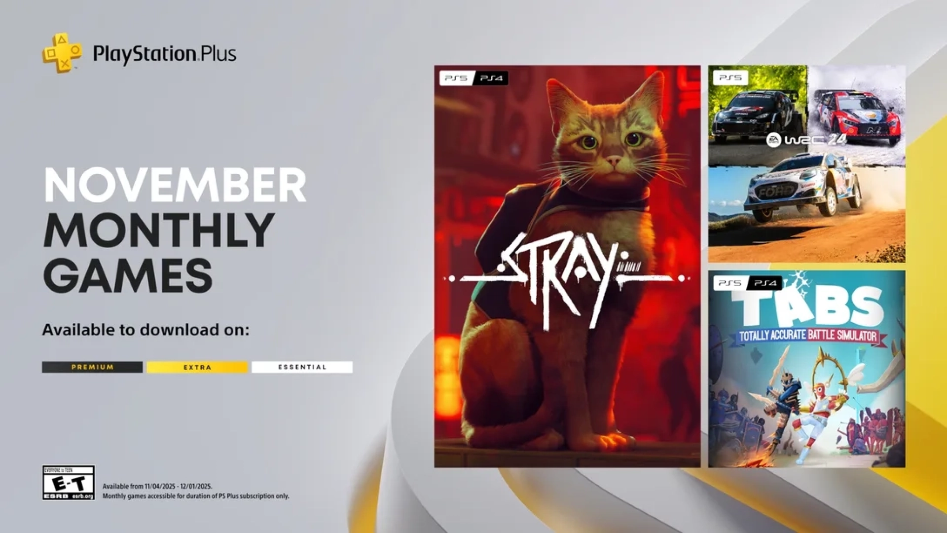 PlayStation объявила ноябрьскую подборку игр для подписчиков PS Plus