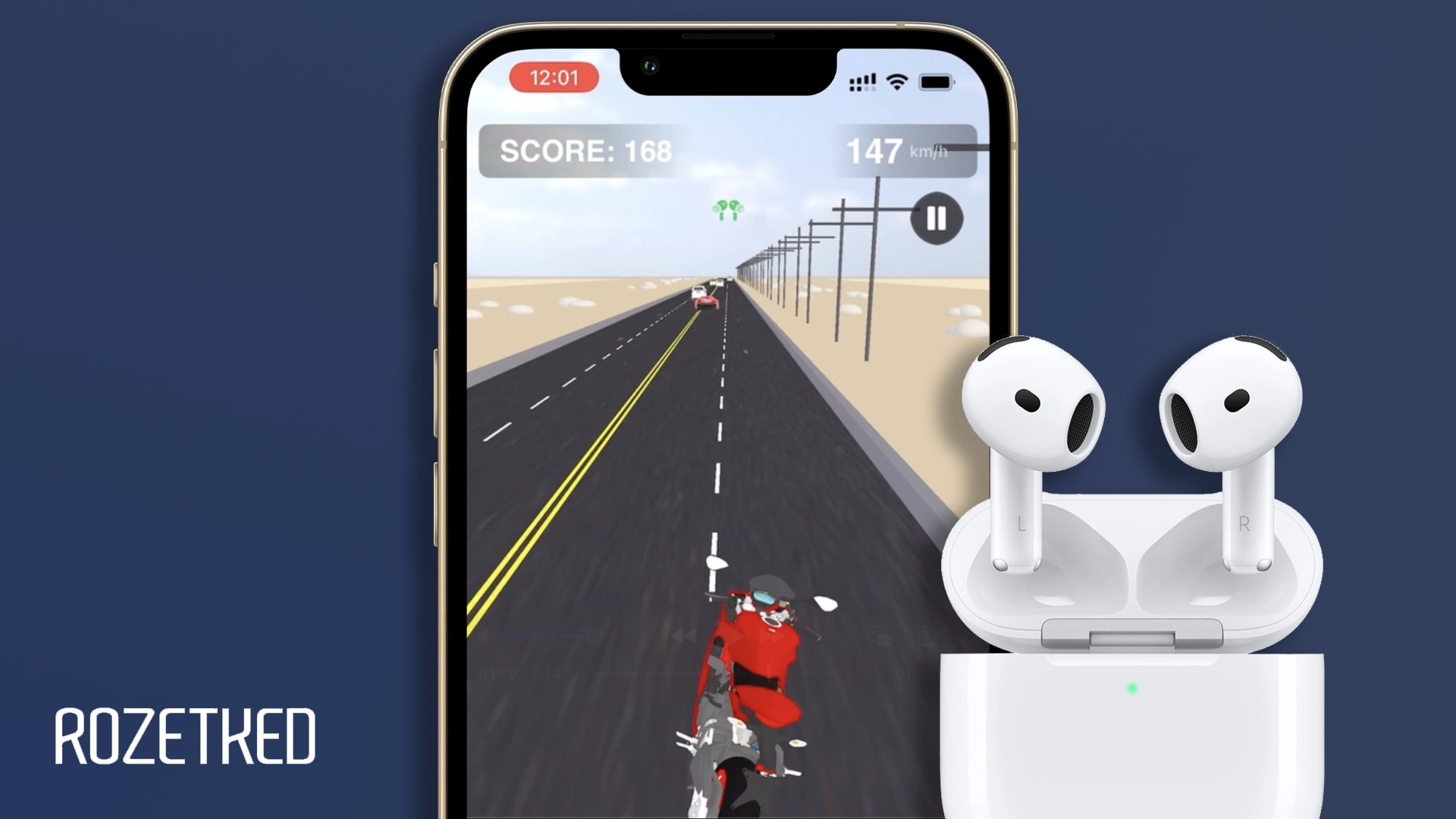 В App Store появилась гоночная игра с управлением через AirPods