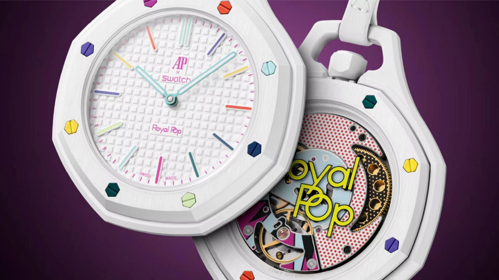 Swatch и Audemars Piguet выпустили Royal Pop — карманные часы в стиле поп-арт
