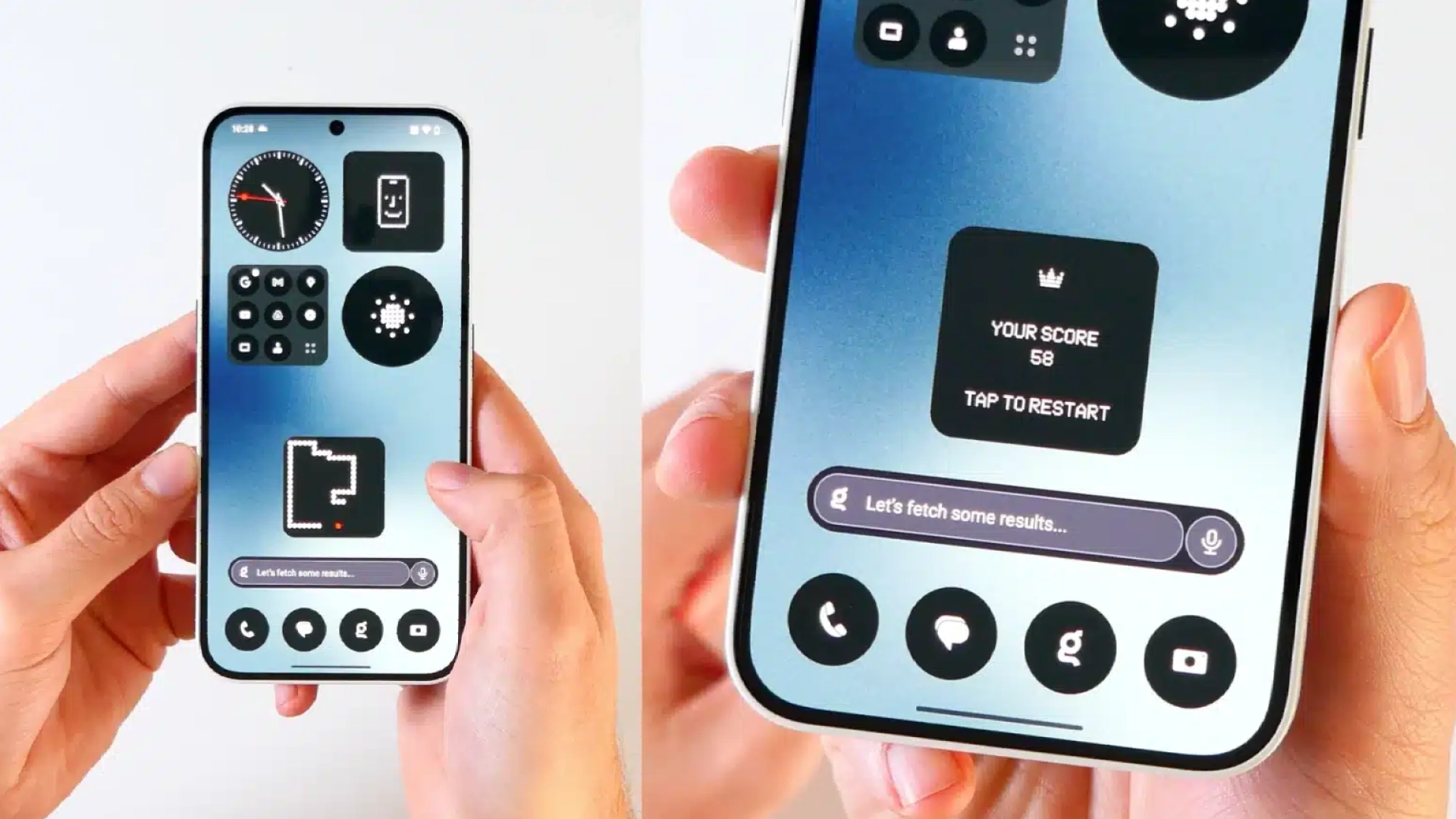 Nothing сделала из культовой игры «Змейка» отдельный виджет