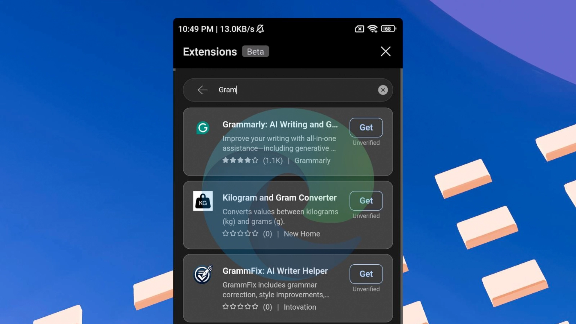 Windows Latest: в Edge для Android появится поддержка расширений с ПК-версии браузера
