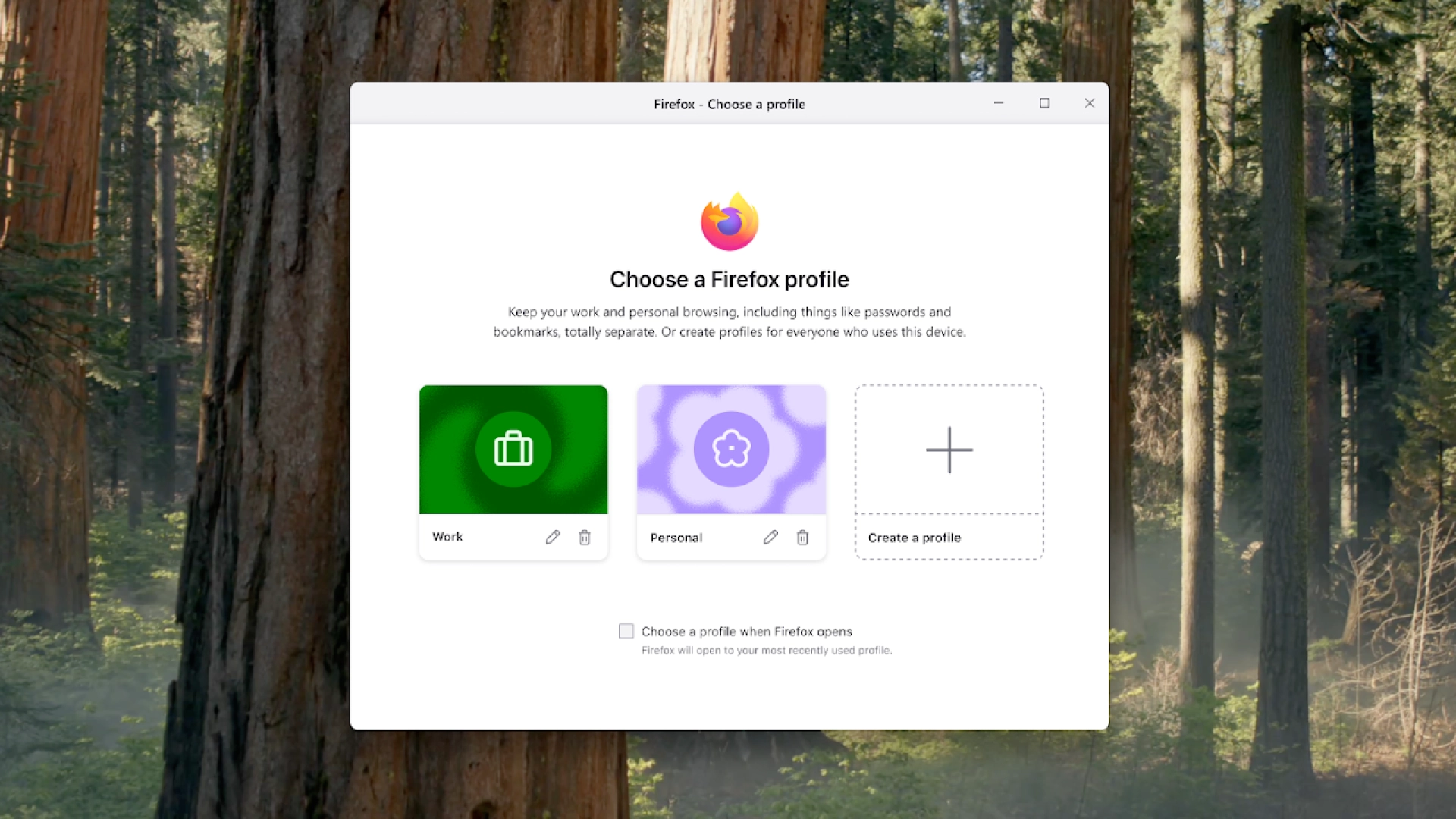 В Firefox появится возможность создавать профили