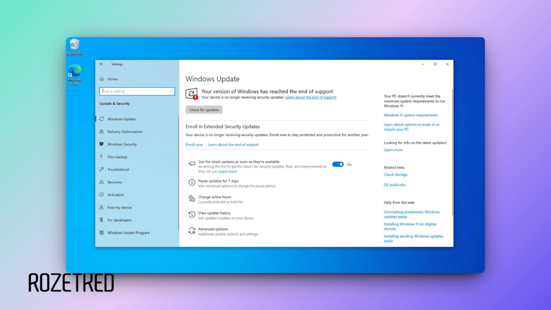 Windows 10 продолжит получать обновления безопасности как минимум до октября 2027 года