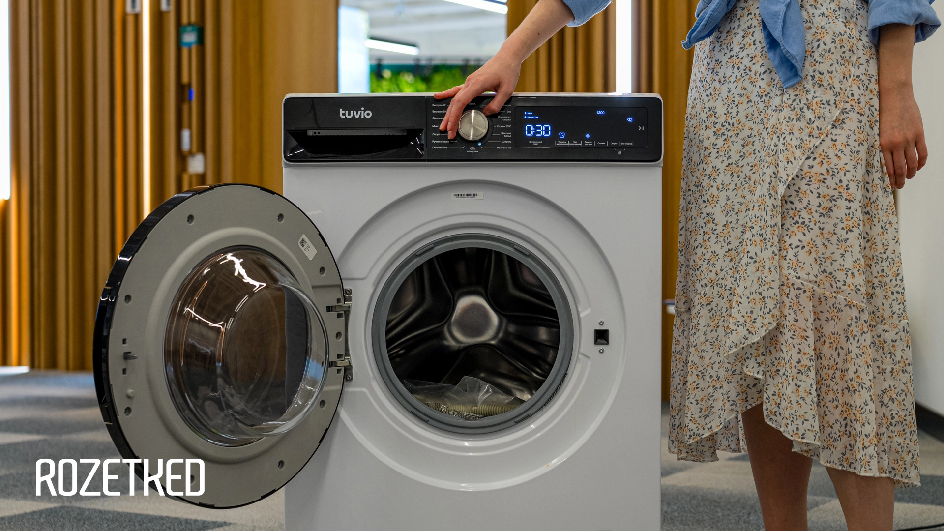 Обзор стиральной машины с инвертором и паром Tuvio WFF76HW21