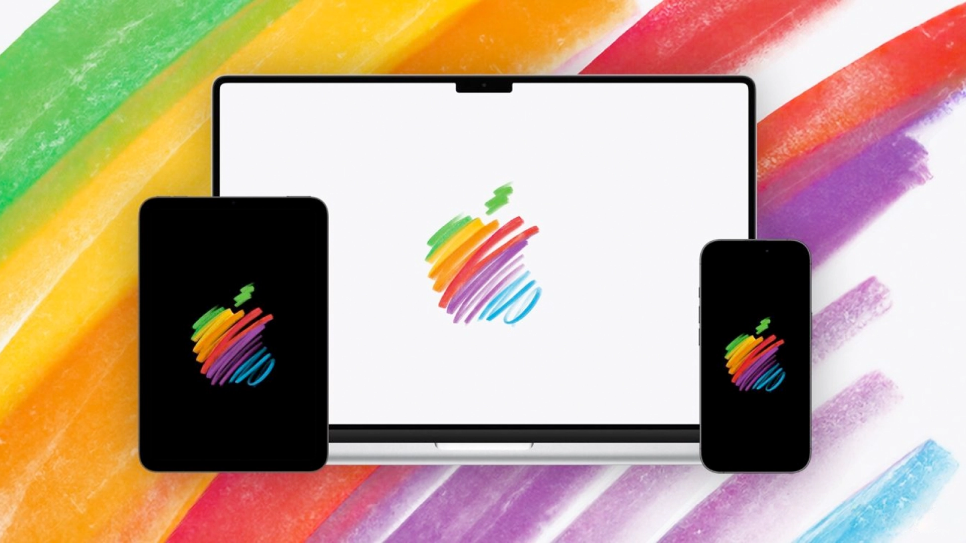 Минималистичные обои в честь 50-летия Apple — для iPhone, iPad и Mac