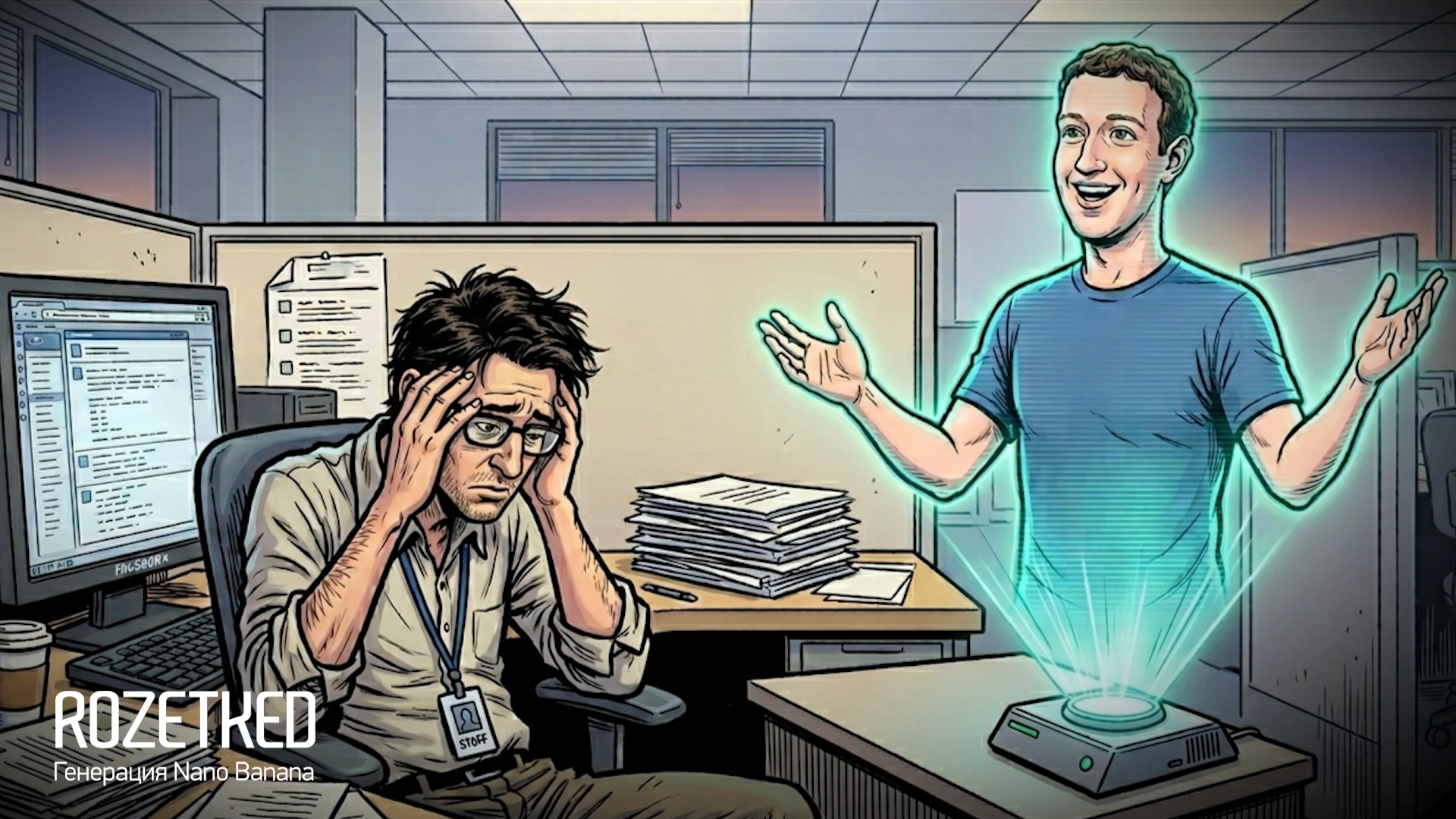 Financial Times: Meta* разрабатывает ИИ-двойника Марка Цукерберга для общения с сотрудниками