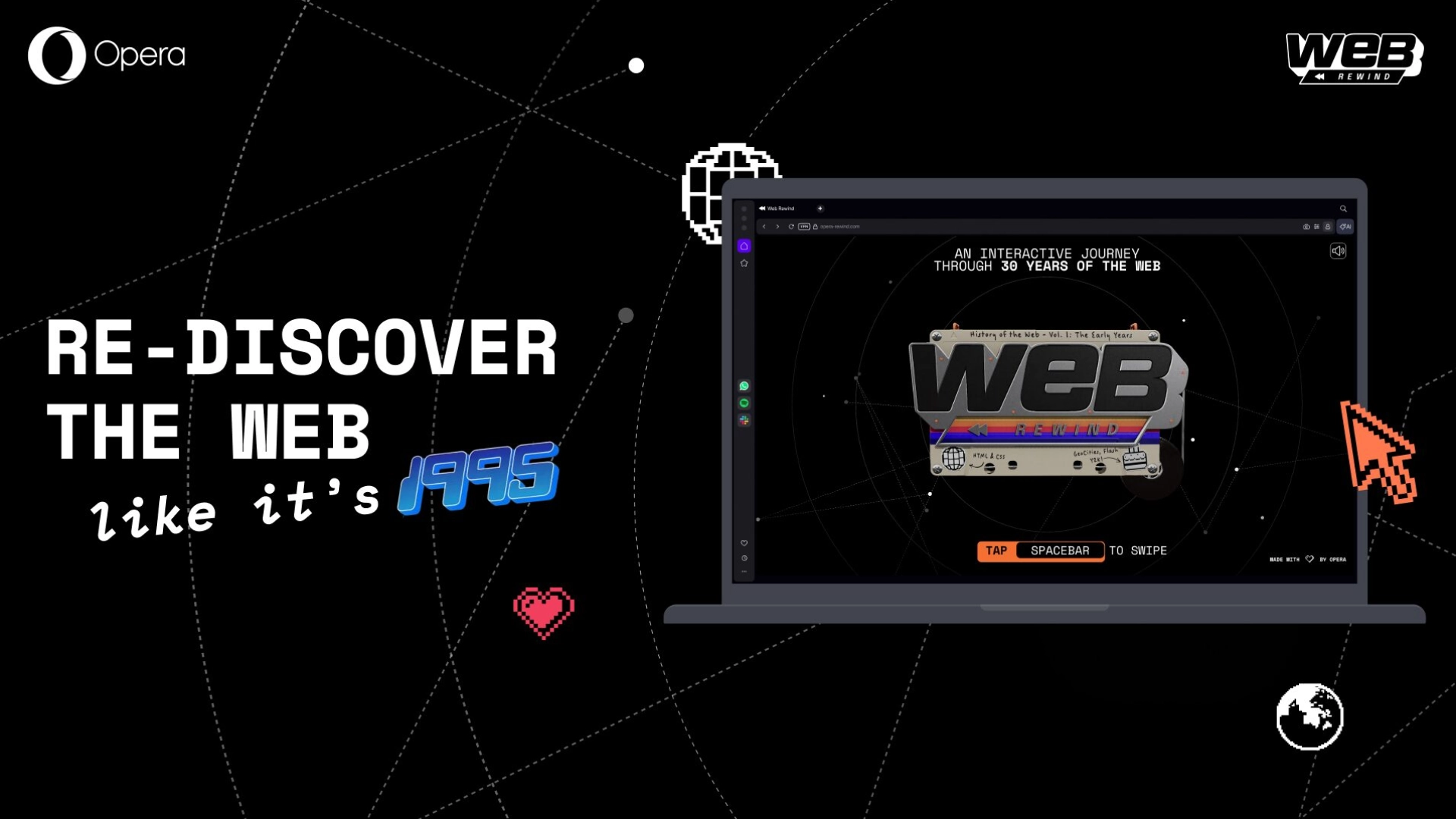 Opera запустила сайт, где можно посмотреть все этапы развития интернета