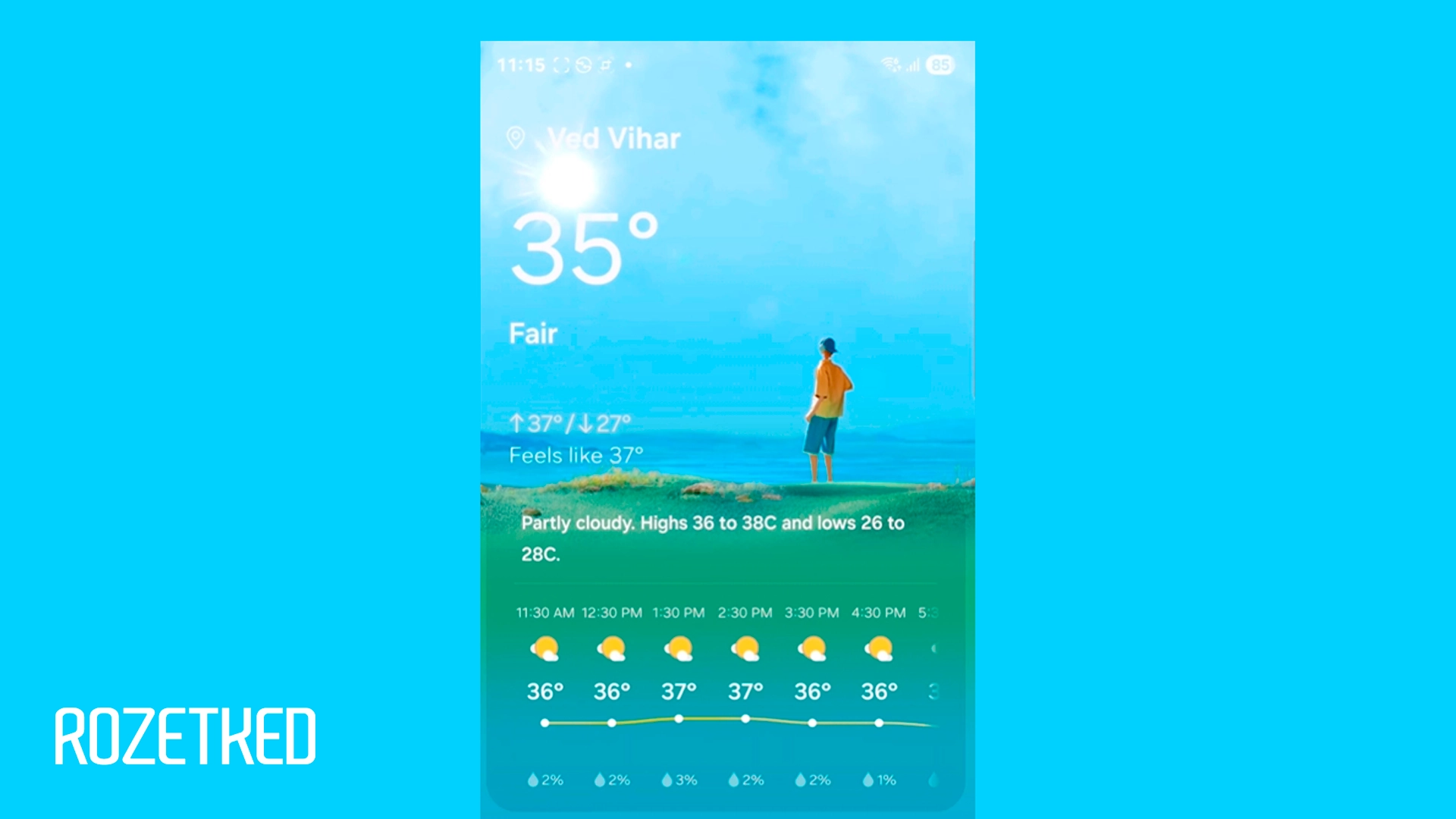 Вот первый взгляд на обновлённое приложение «Погода» из One UI 8