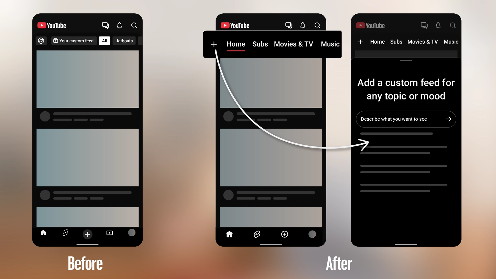 YouTube переносит кнопку «Подписки» на Android и iOS — с нижней панели в верхнюю