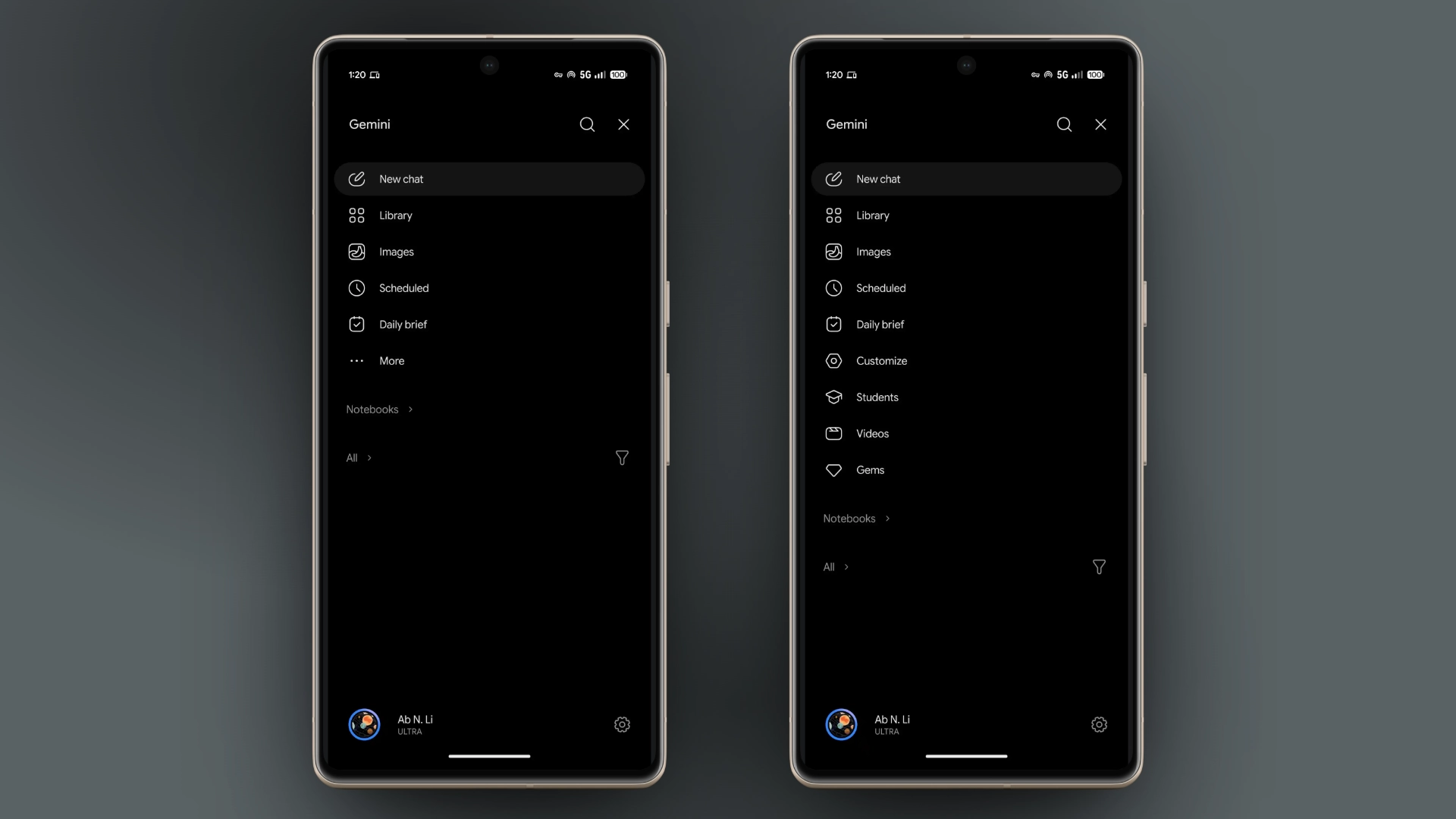 Gemini для Android получил небольшой редизайн
