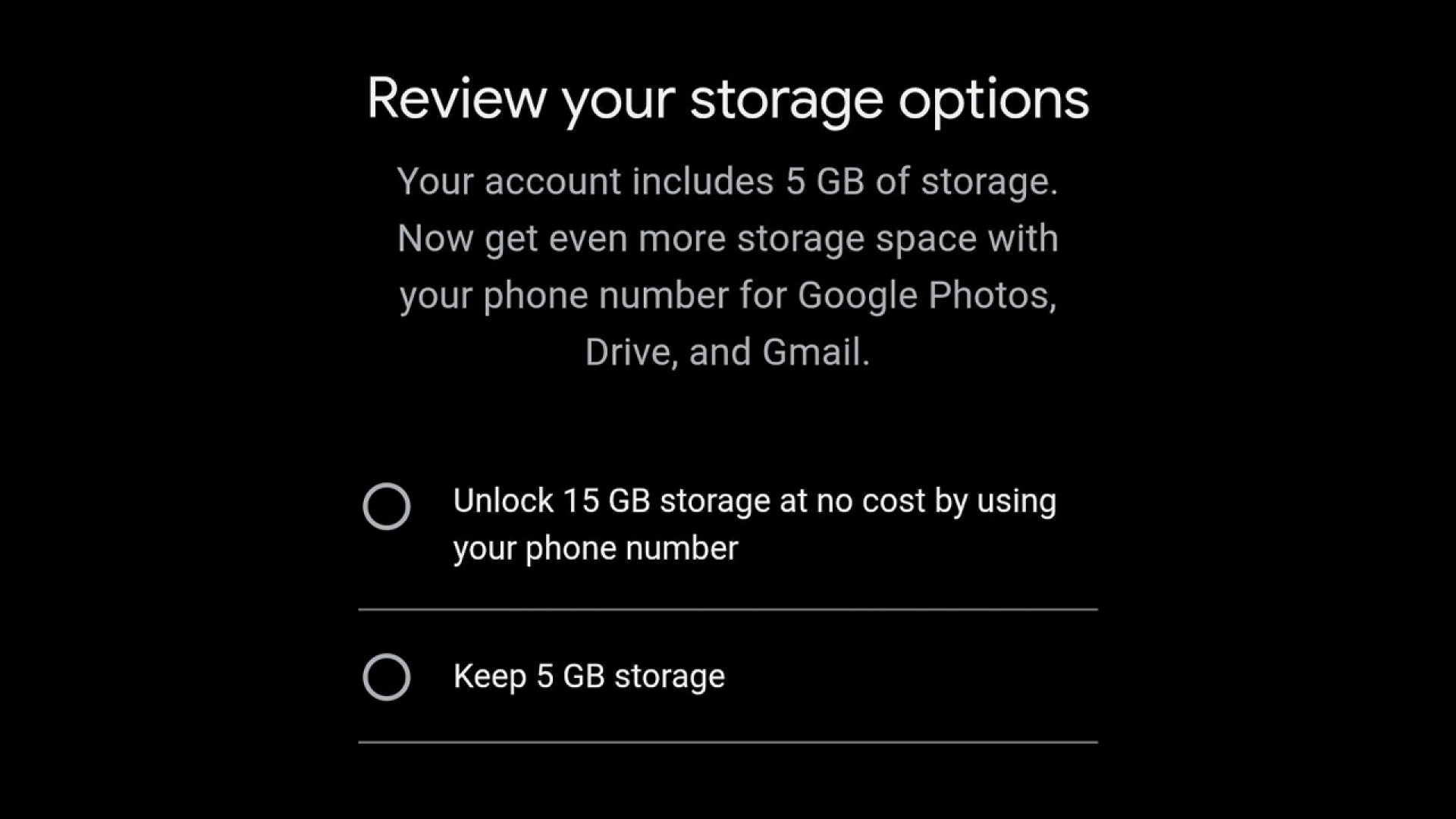 Google теперь предлагает некоторым пользователям всего 5 ГБ в «облаке» вместо 15 ГБ