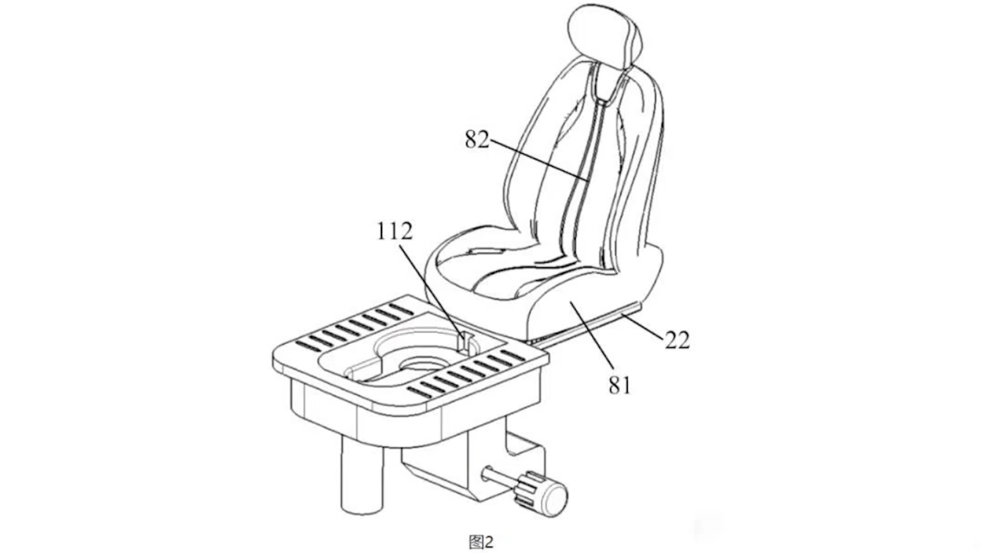 В сети нашли патент на скрытый унитаз для автомобиля