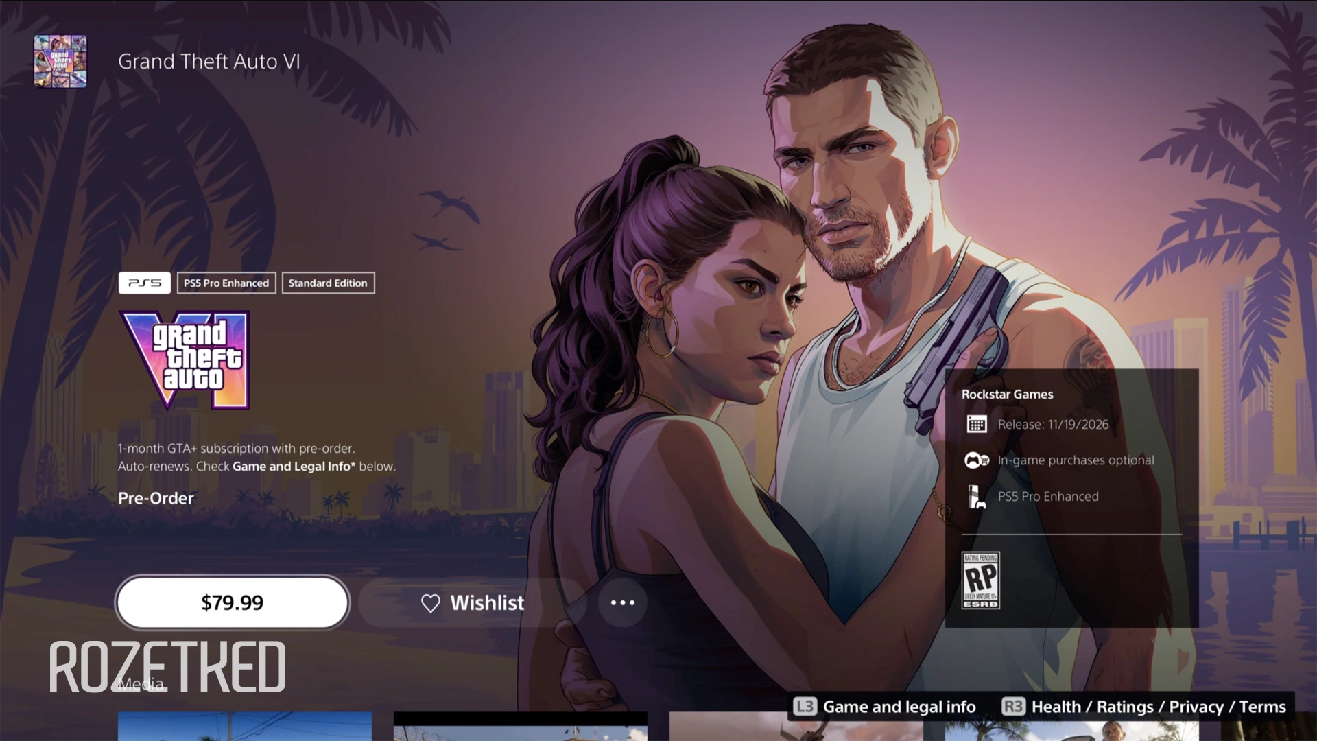 Rockstar Games открыла предзаказы на Grand Theft Auto VI