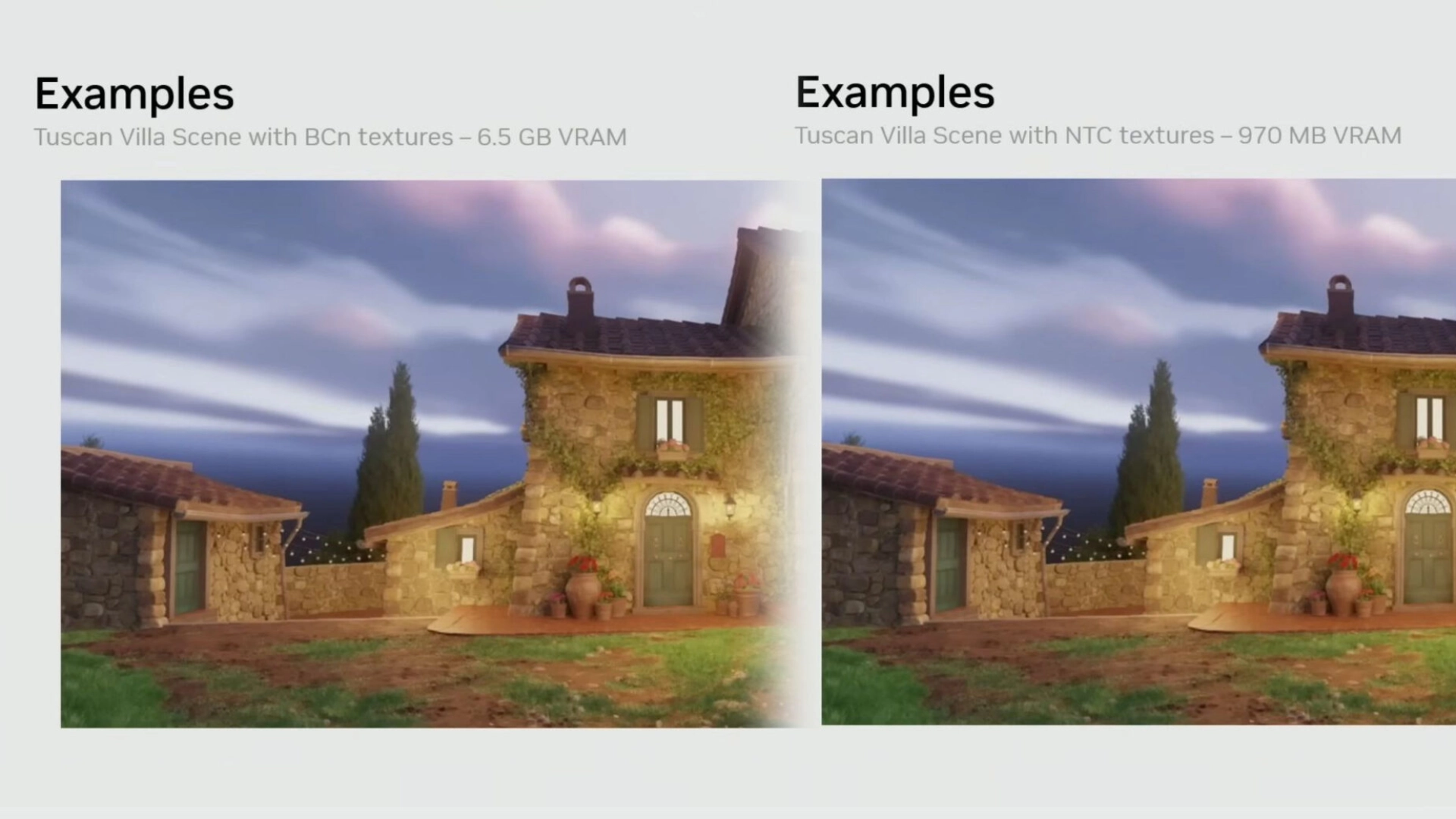 Nvidia показала нейросетевое сжатие текстур — потребление VRAM снижается с 6,5 ГБ до 970 МБ