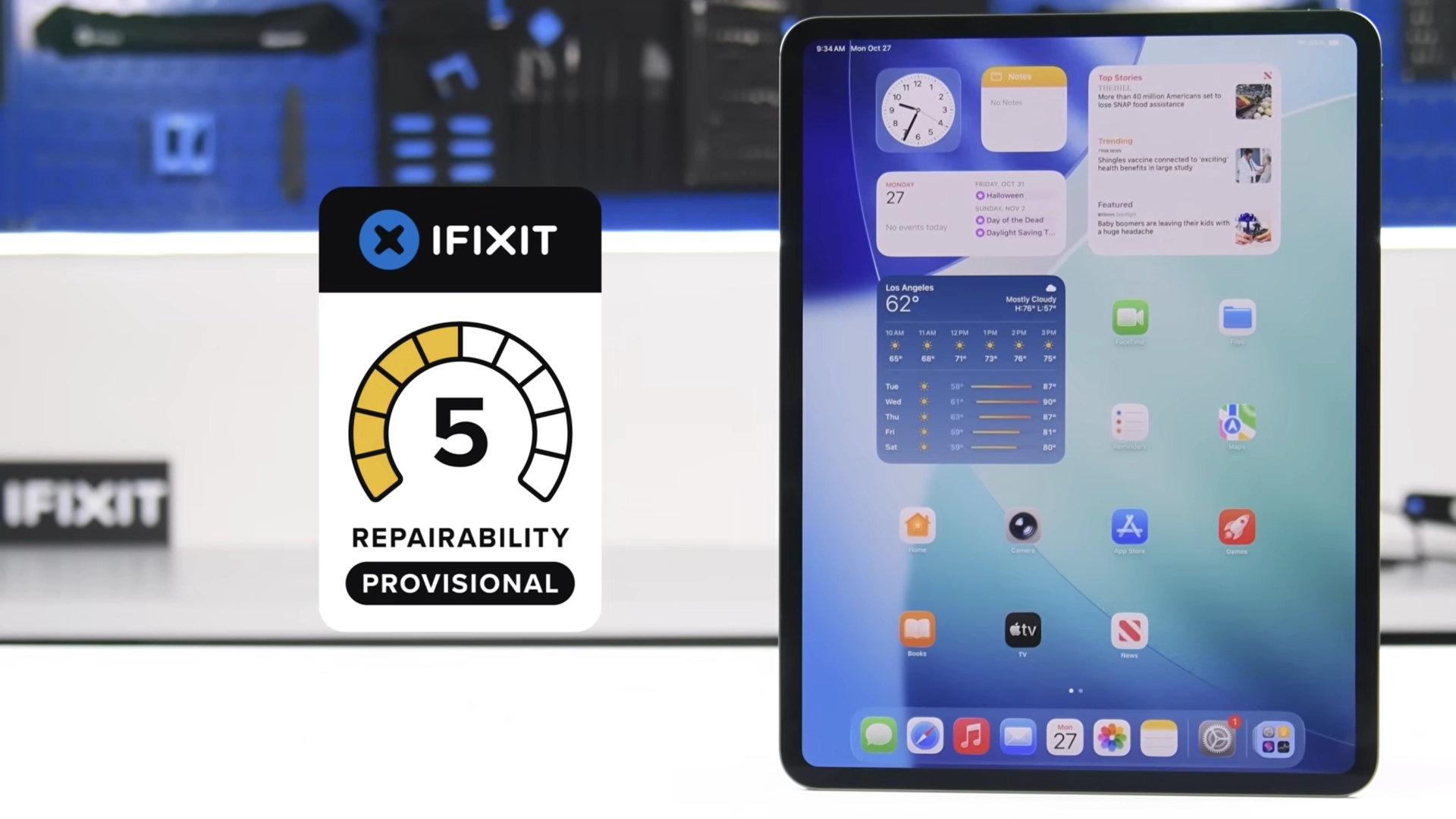 В iFixit разобрали iPad Pro на M5 — ему поставили 5/10 по ремонтопригодности