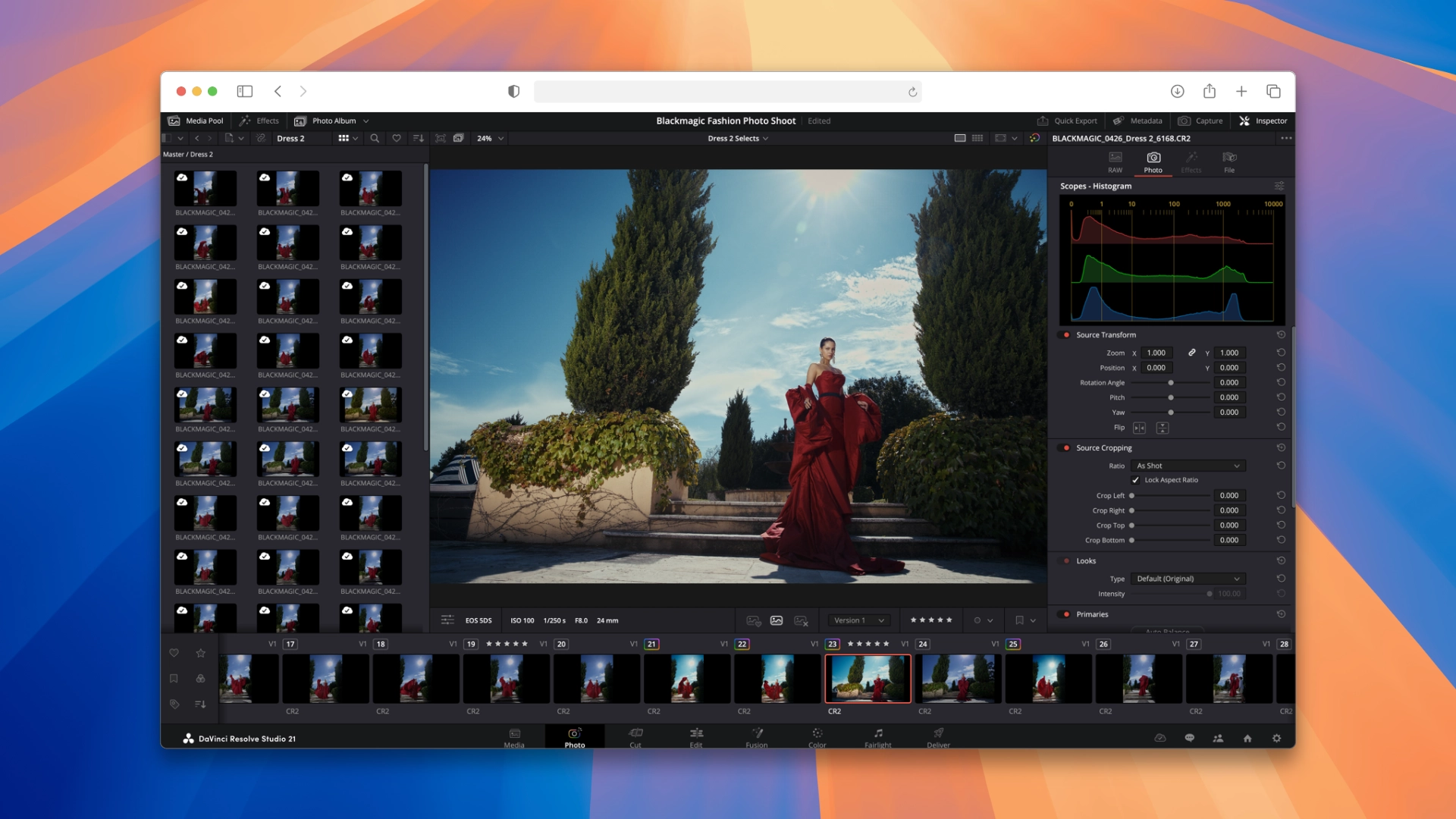 В бета-версии DaVinci Resolve появился редактор фото