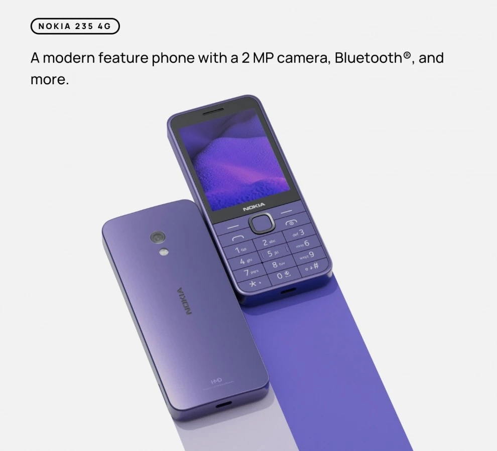 Представлены кнопочные телефоны Nokia 215 4G, 225 4G и 235 4G в цветных ...