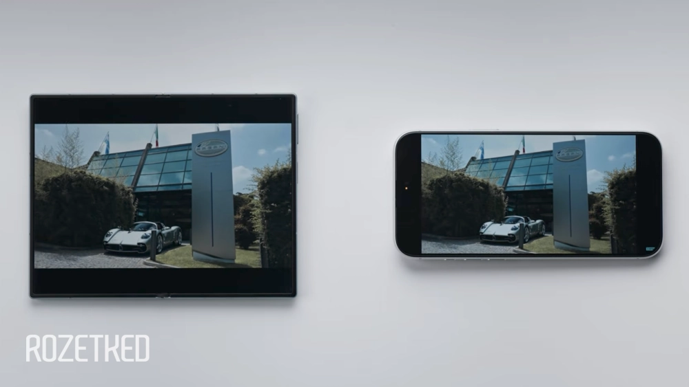 Одно и то же видео на Z Fold 8 и iPhone 17 Pro Max